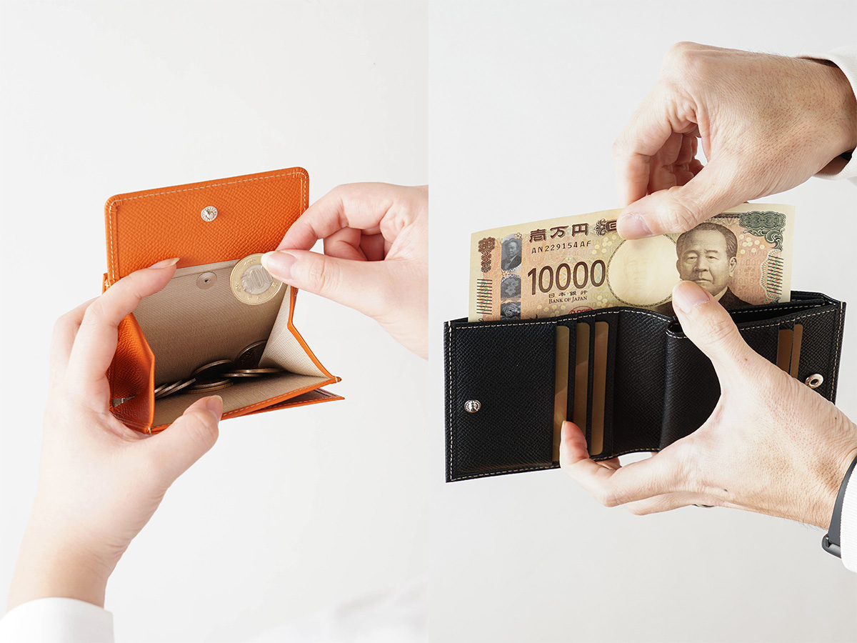 エンボス　外小銭入れ二つ折り財布_03
