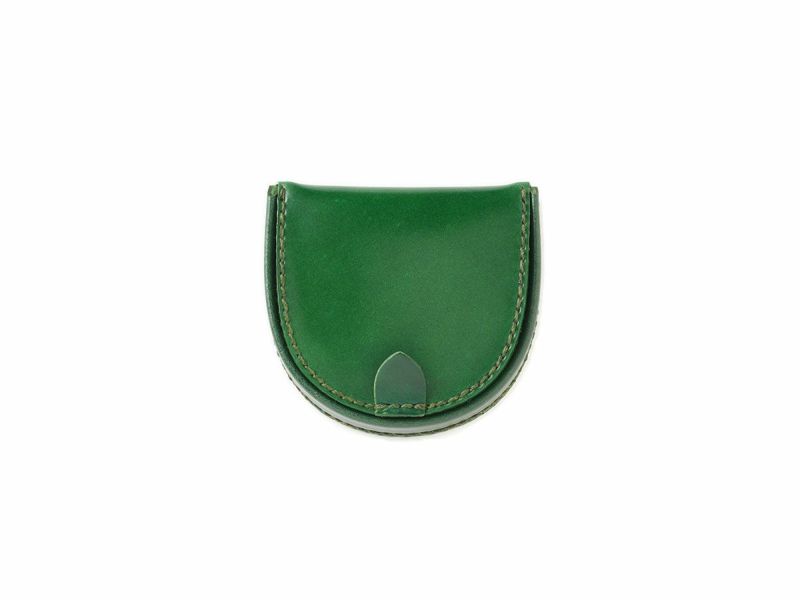 コードバン　馬蹄型小銭入れ グリーン