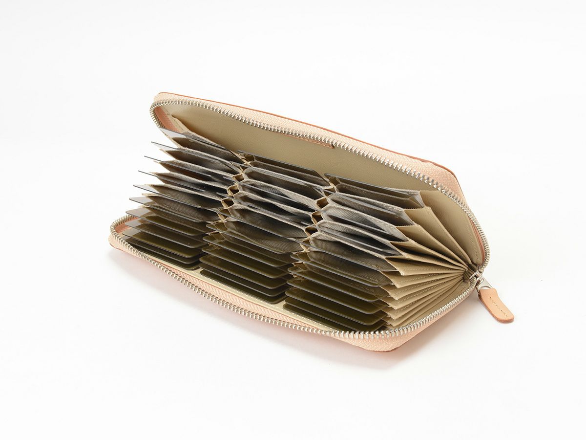 グレージングヌメ　ジャバラカードケース(特大) 