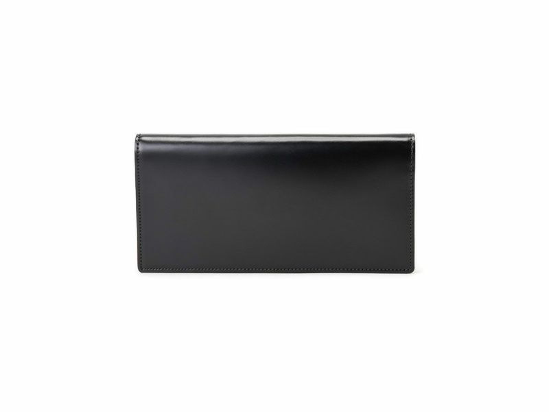 コードバン　長財布（小銭入れなし） ブラック
