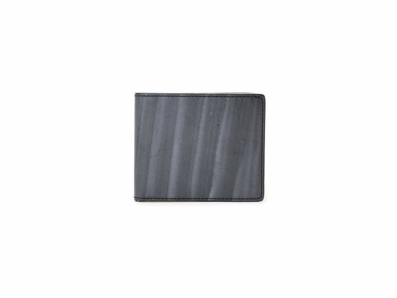 ブライドルレザー　二つ折り財布(小銭入れ無し) ブラック