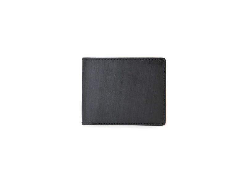 ブライドルレザー　二つ折り財布(小銭入れ付き) ブラック