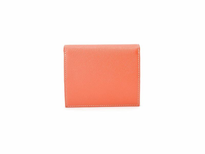 エンボス　カード収納札入れオレンジ