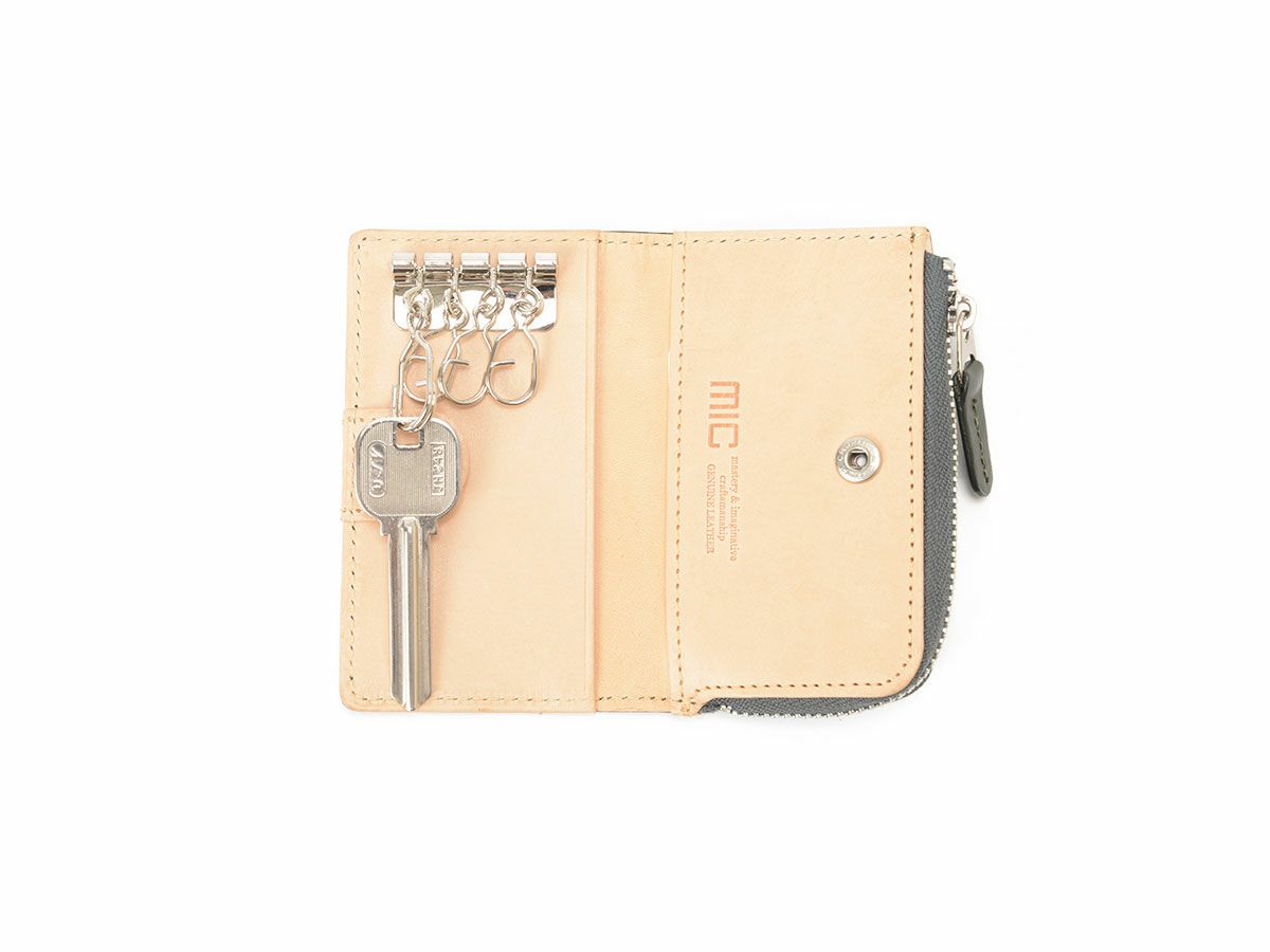 ペコスショルダー　L型ファスナー小銭入れ付きキーケース