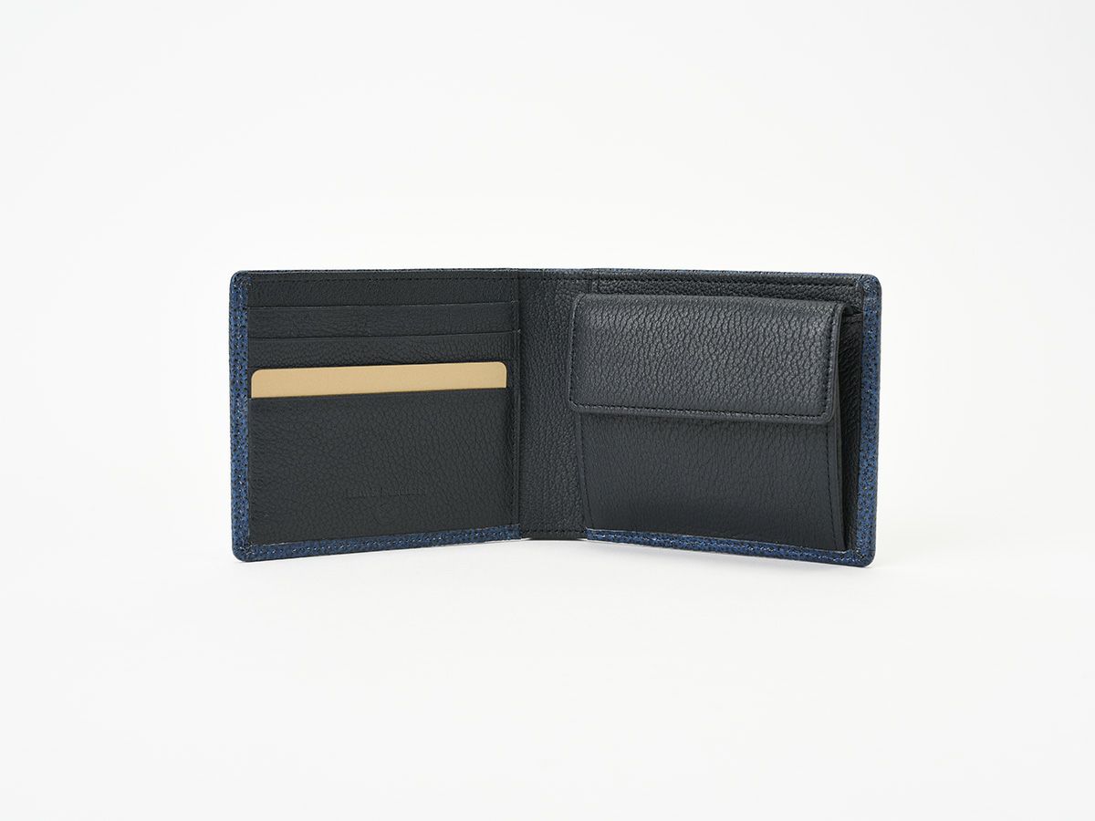 黒桟　藍染め　札入れ