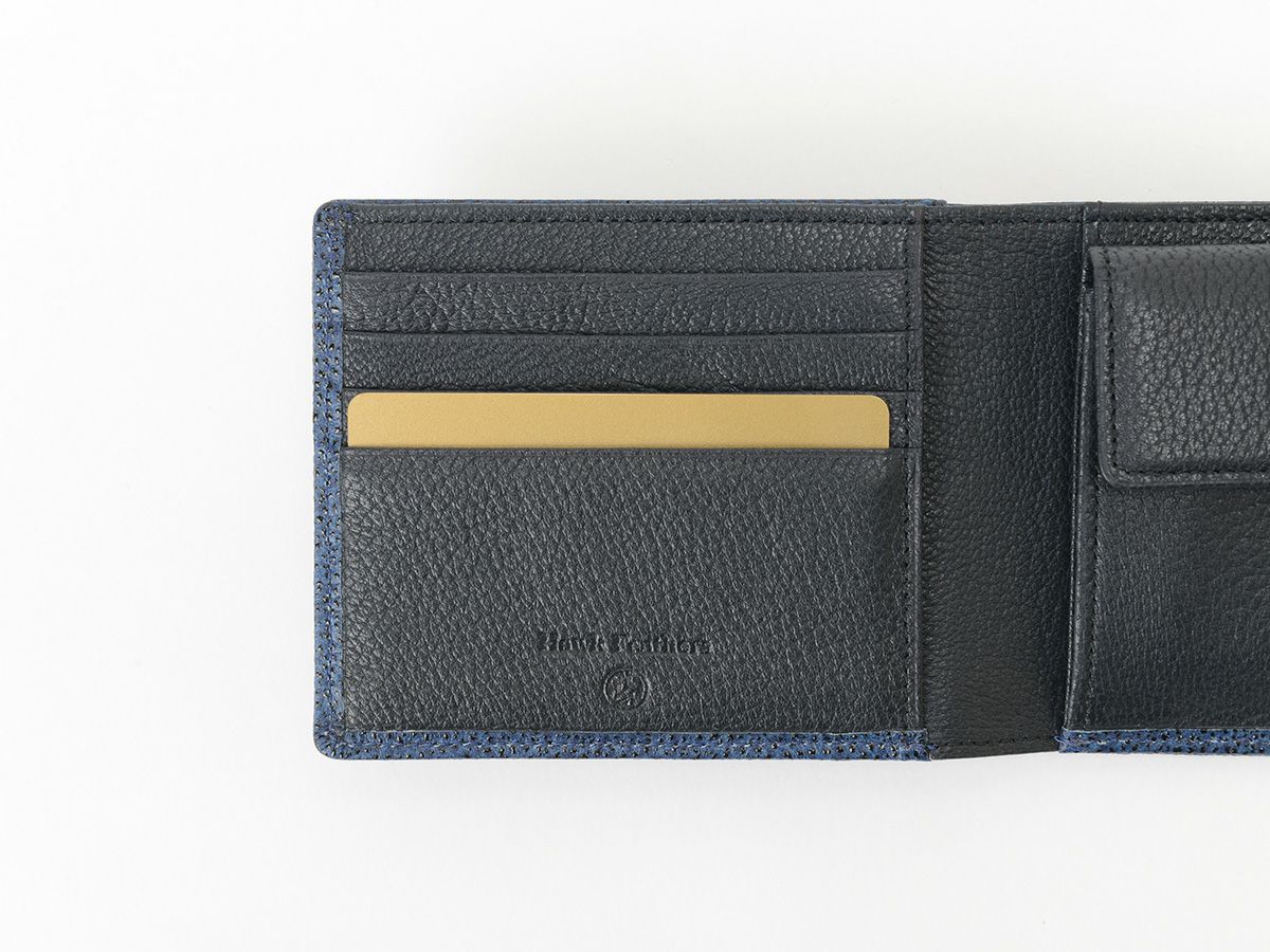 黒桟　藍染め　札入れ