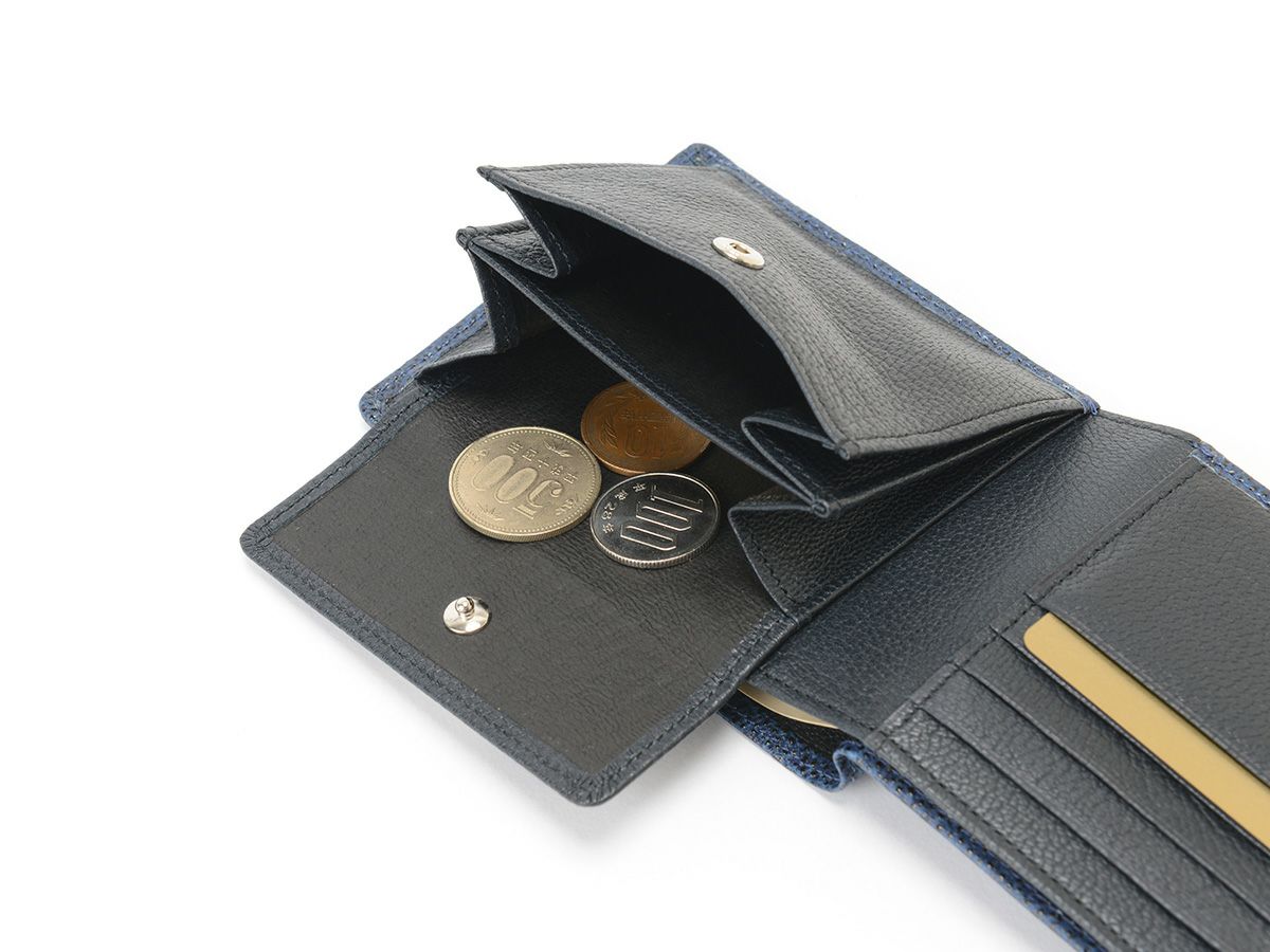 黒桟　藍染め　札入れ