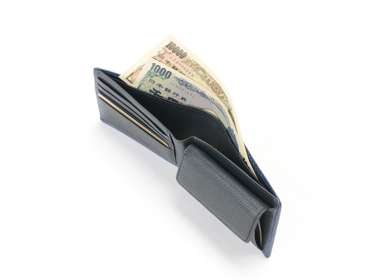 黒桟　藍染め　札入れ