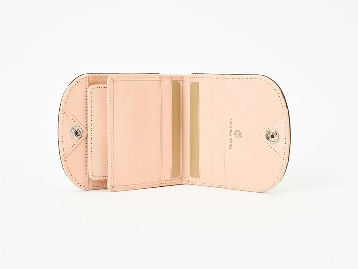 黒桟　漆　ヒップポケット革財布(小銭入れ付き) 