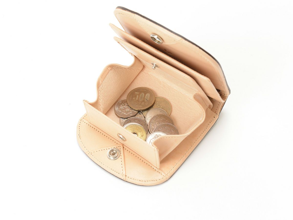 黒桟　漆　ヒップポケット革財布(小銭入れ付き) 