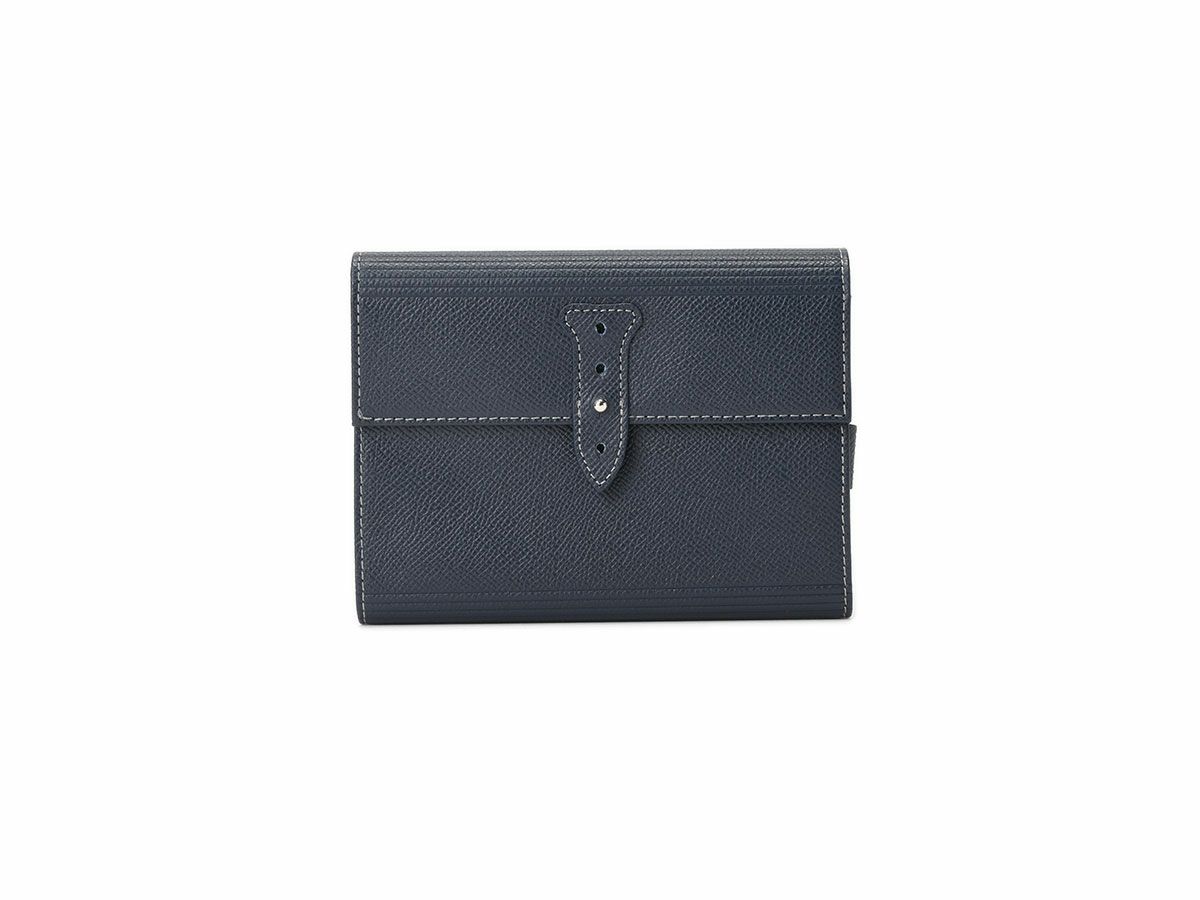 エンボス　ブックカバー ネイビー