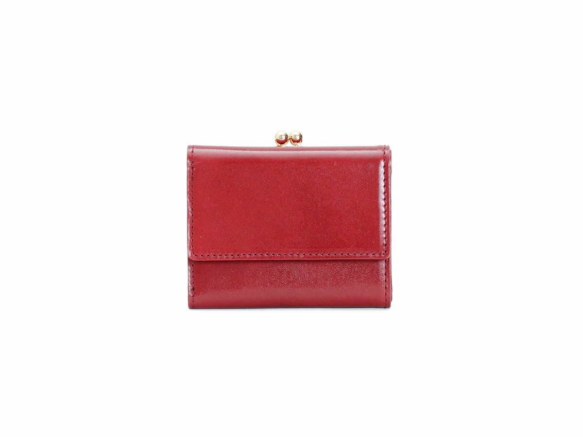 アリアナ　口金付きミニ財布　ワイン