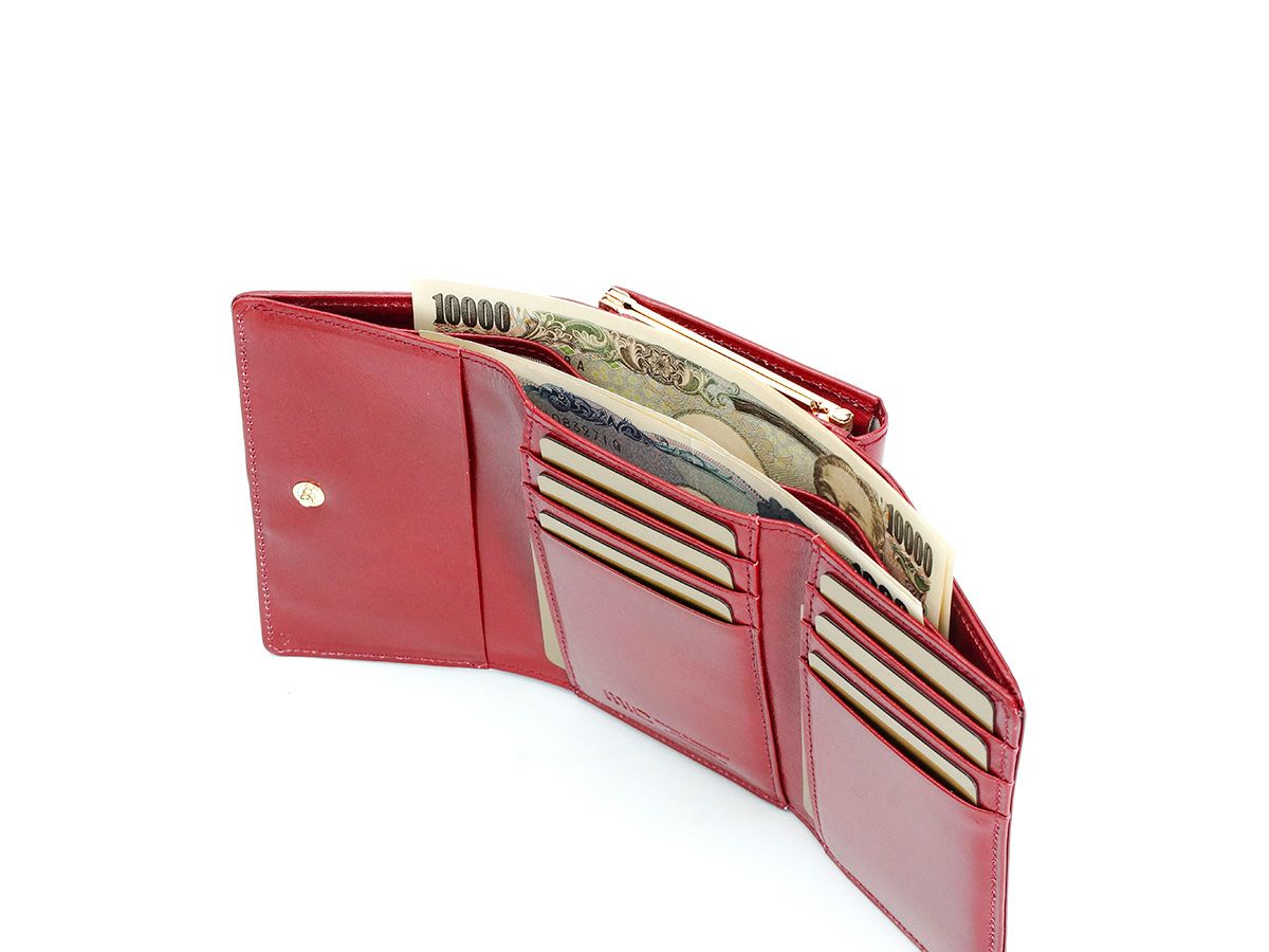 アリアナ 口金付き三つ折り財布