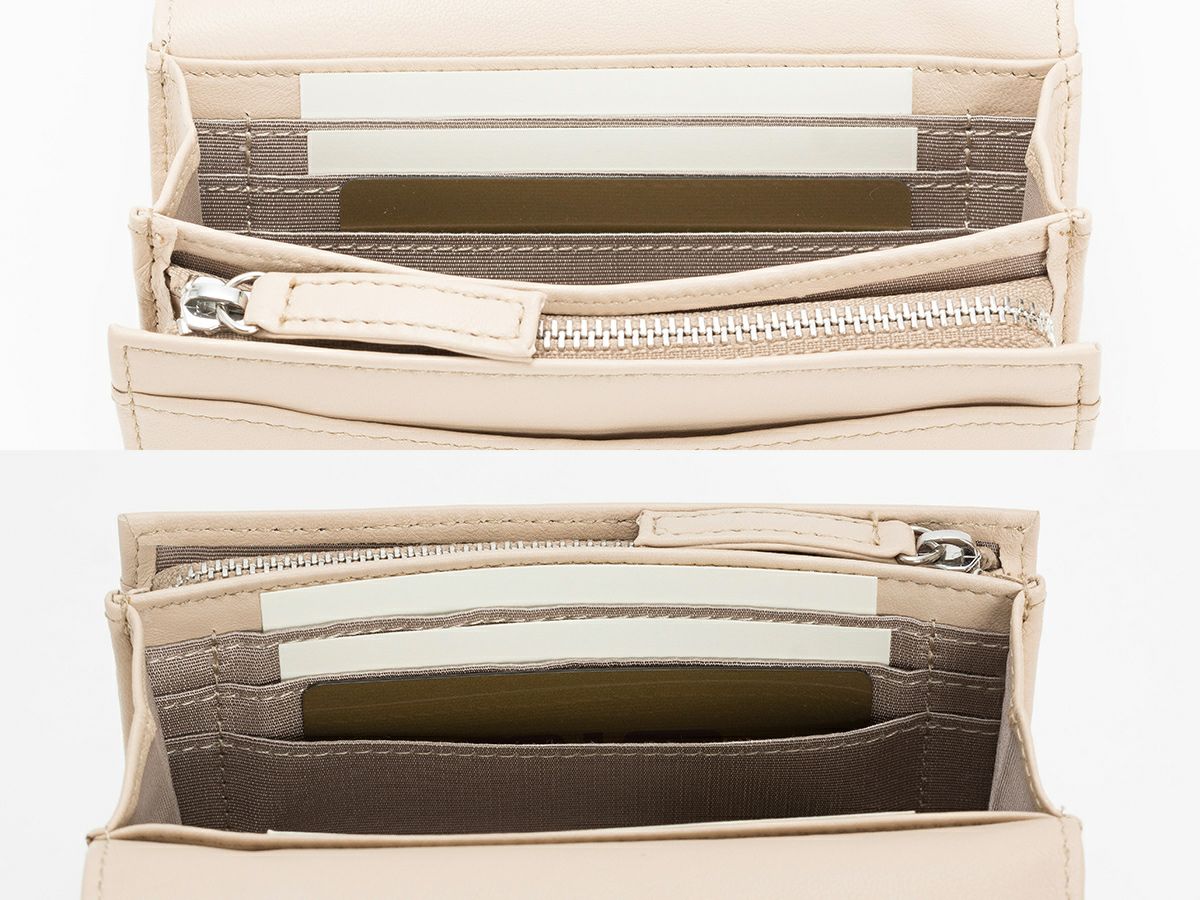 ソフトメッシュ 中L字ファスナー二つ折り財布 