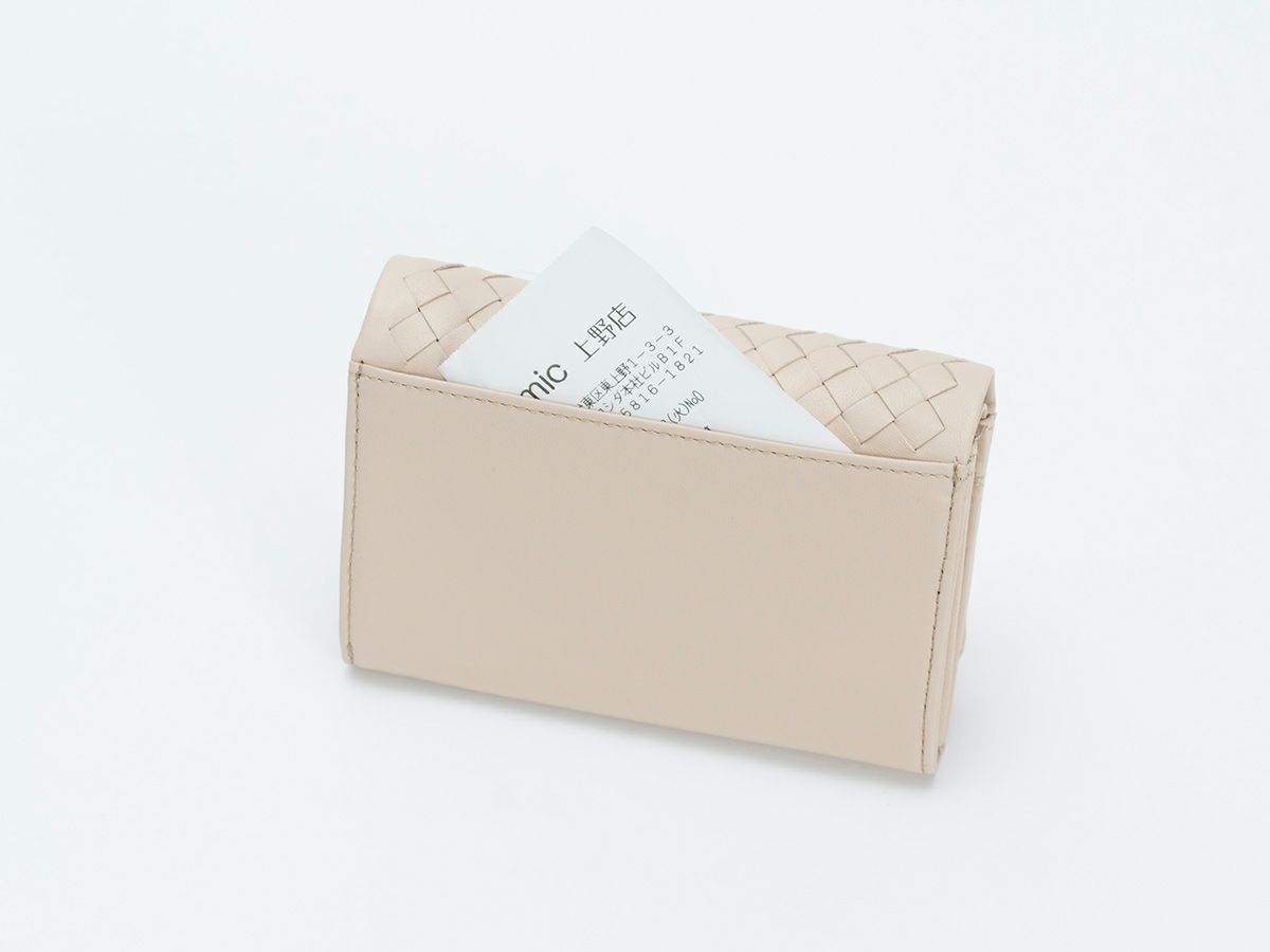 ソフトメッシュ 中L字ファスナー二つ折り財布 