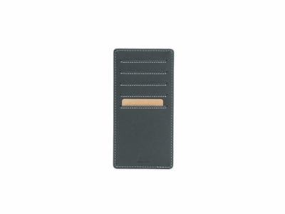 ブラックレザー 長財布 エンボス加工 エンボスレザー｜革財布のお店mic (ミック)