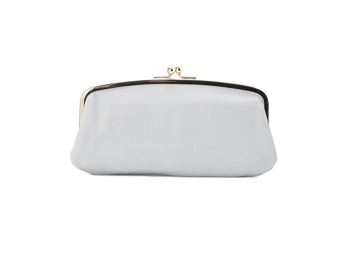  フェルモ　親子がま口長財布｜アクアグレー