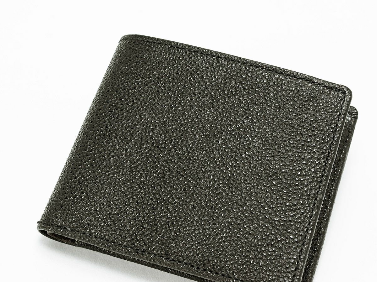 黒桟革 漆　札入れ