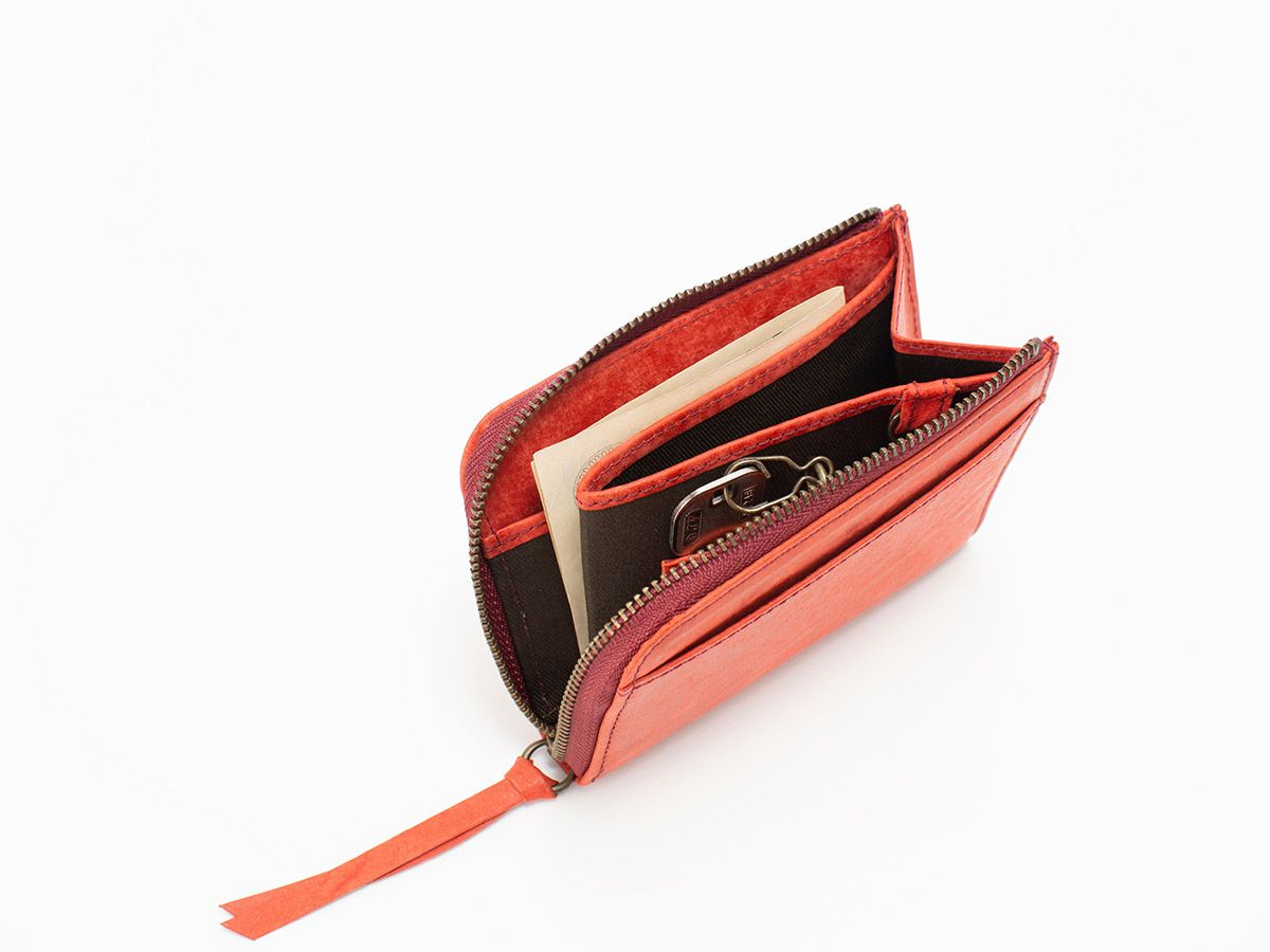 マヤ　L字ファスナー財布(キーチェーン付き)