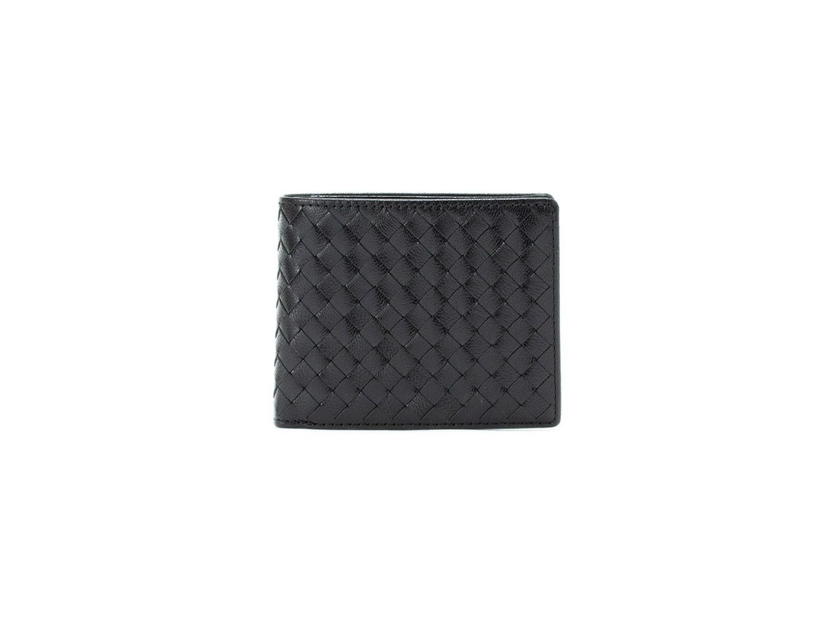ゴートメッシュ　二つ折り財布｜ブラック
