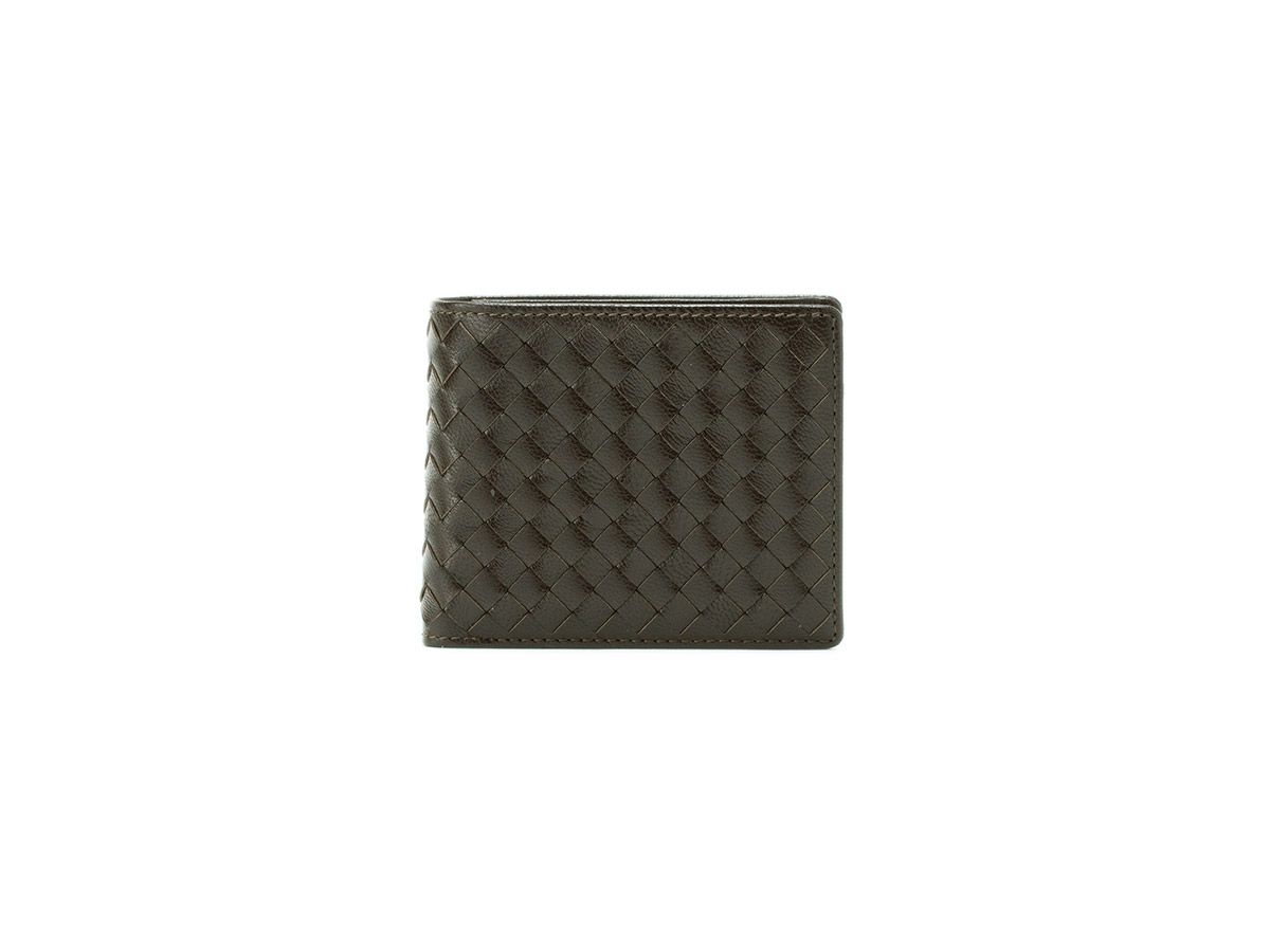 ゴートメッシュ　二つ折り財布｜ダークブラウン