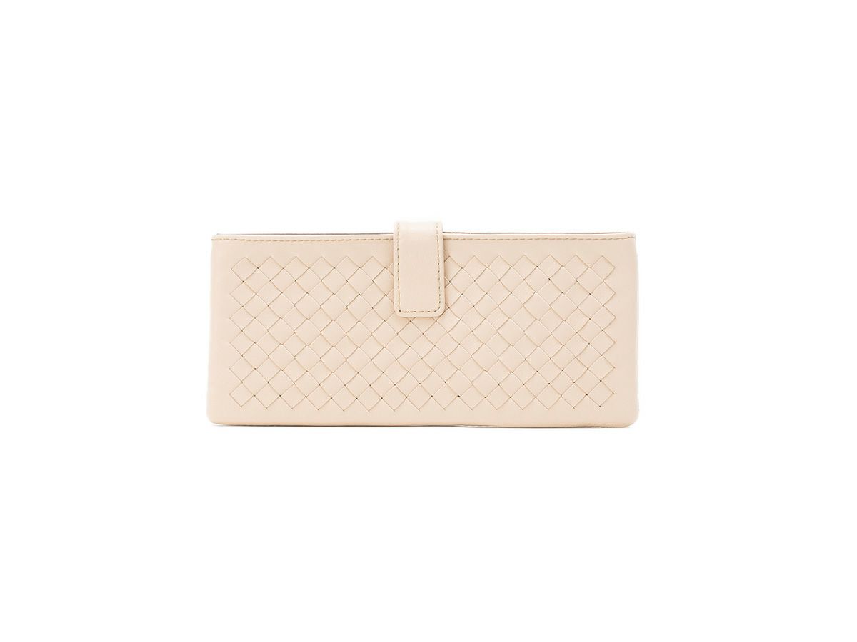 ソフトメッシュ　薄型長財布(小銭入れ付き)｜ベージュ