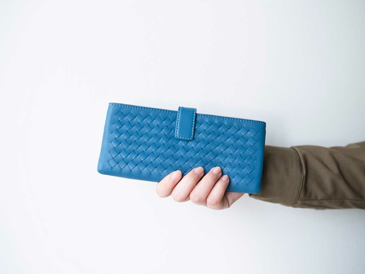 ソフトメッシュ　薄型長財布(小銭入れ付き)