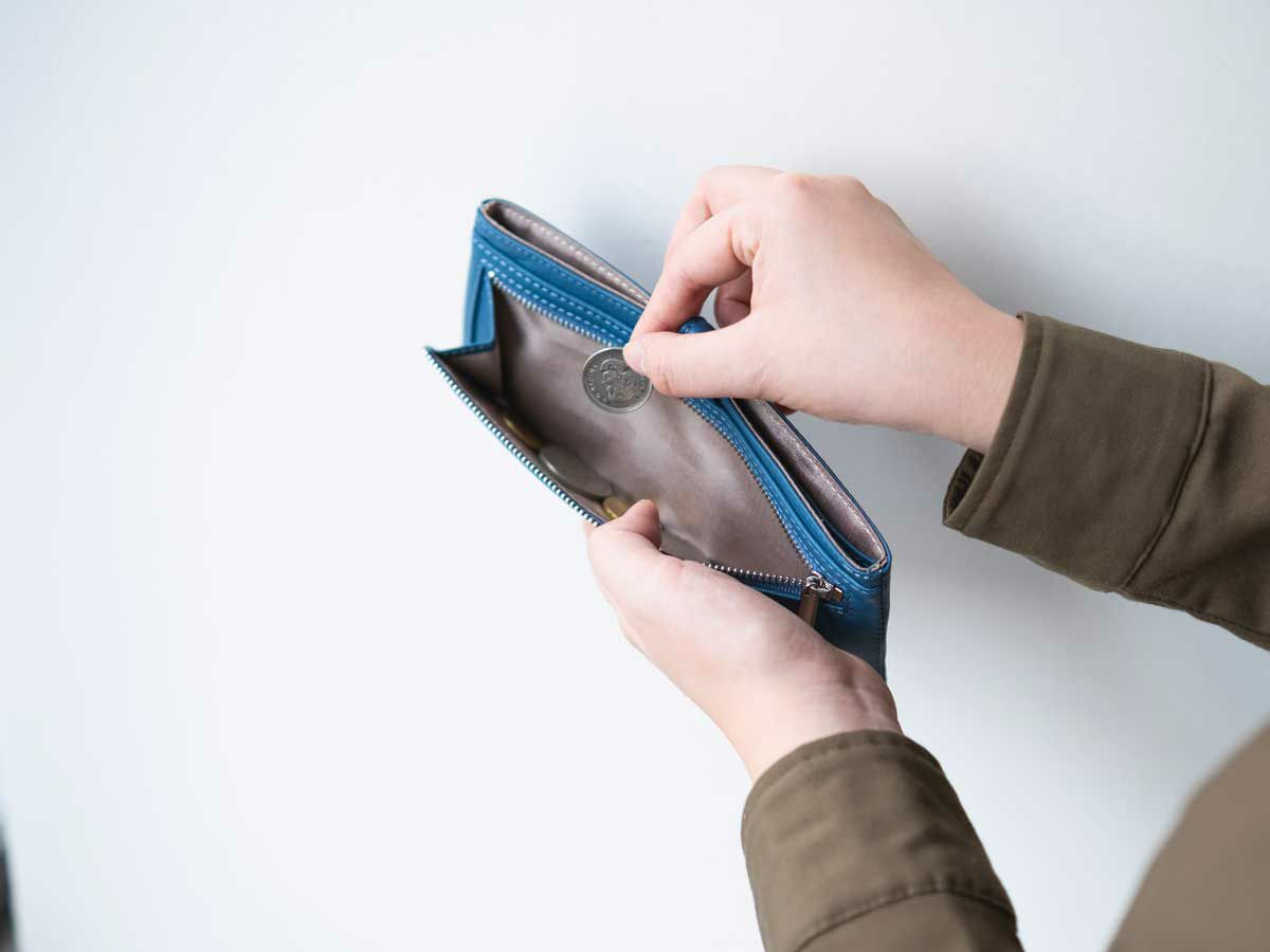 ソフトメッシュ　薄型長財布(小銭入れ付き)