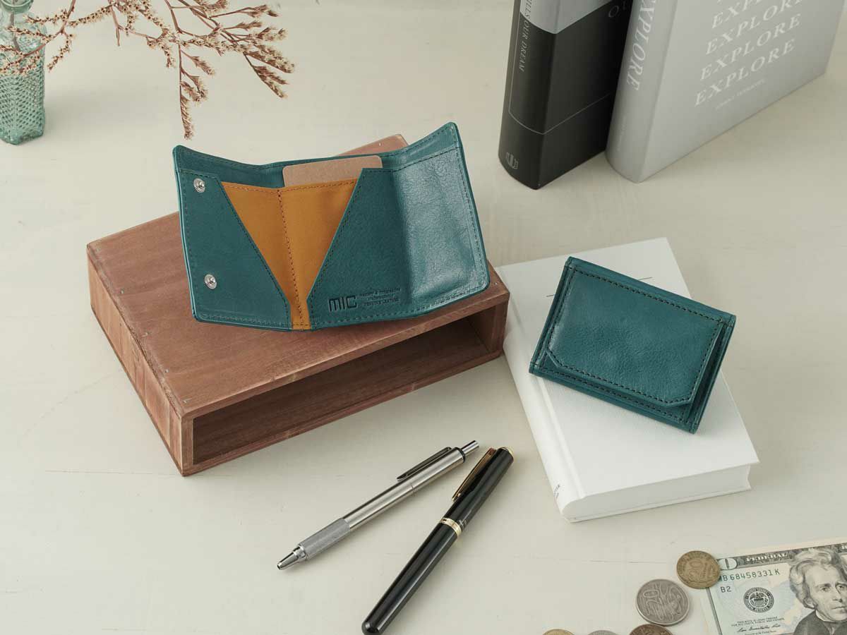ヴァケッタルクス　三つ折りミニ財布　ターコイズ