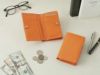 ヴァケッタルクス　外L字ファスナー二つ折り財布　オレンジ