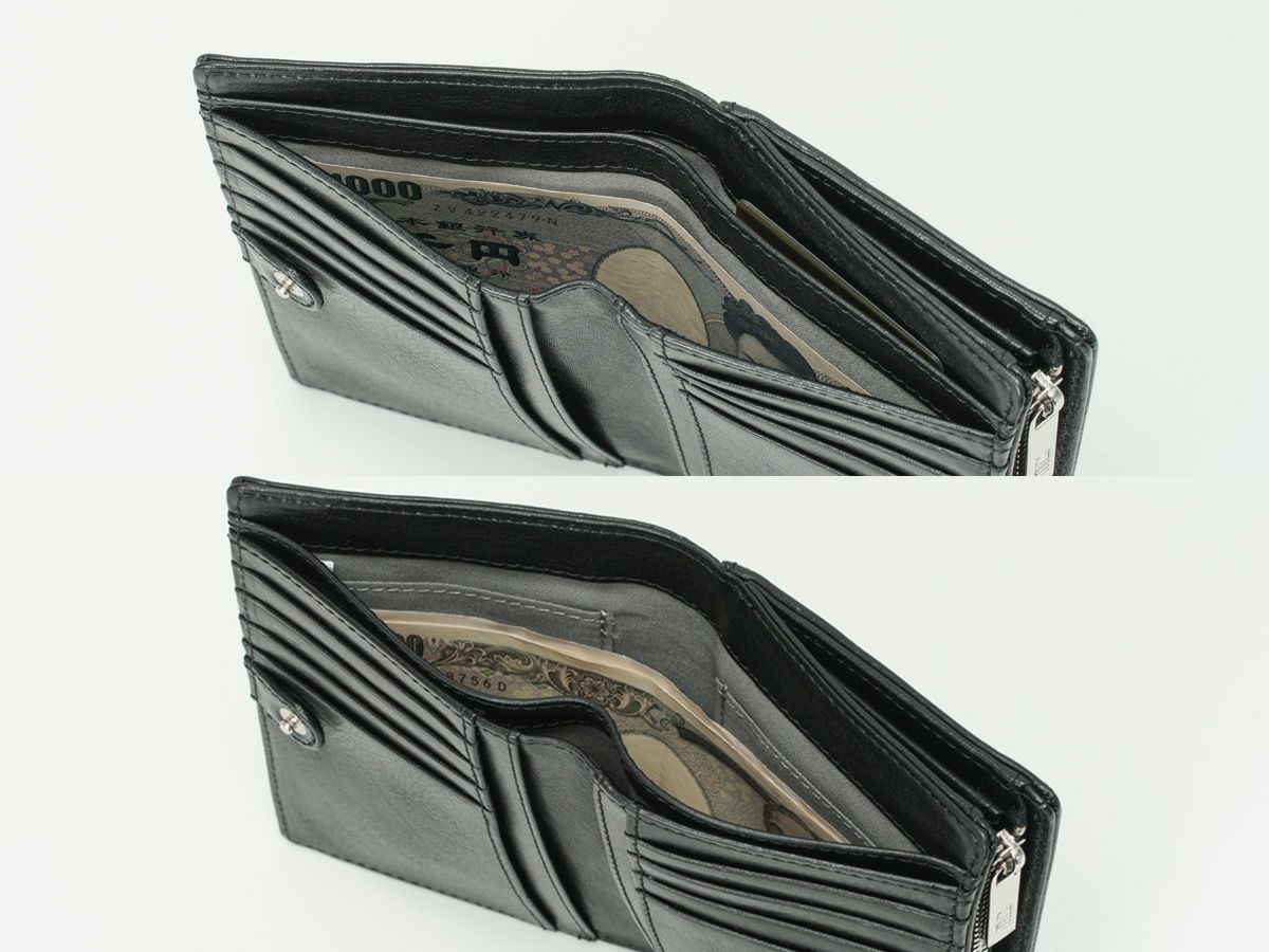 ヴァケッタルクス　外L字ファスナー二つ折り財布