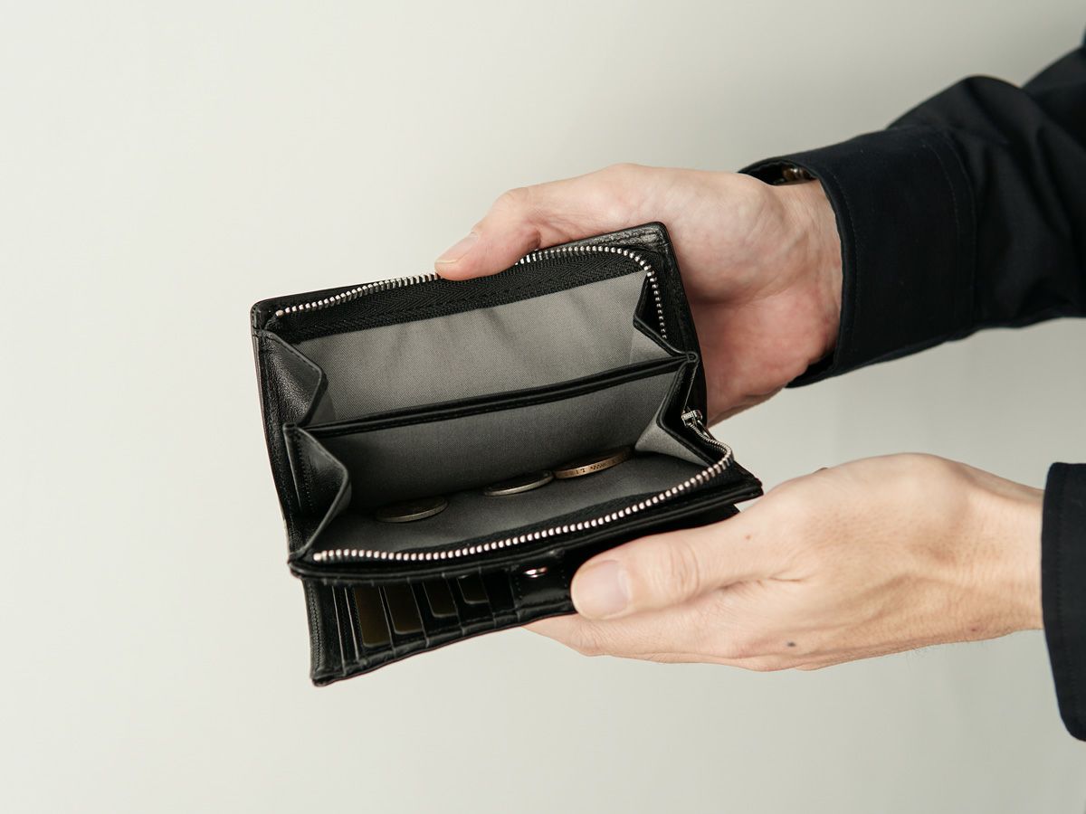 ヴァケッタルクス　外L字ファスナー二つ折り財布