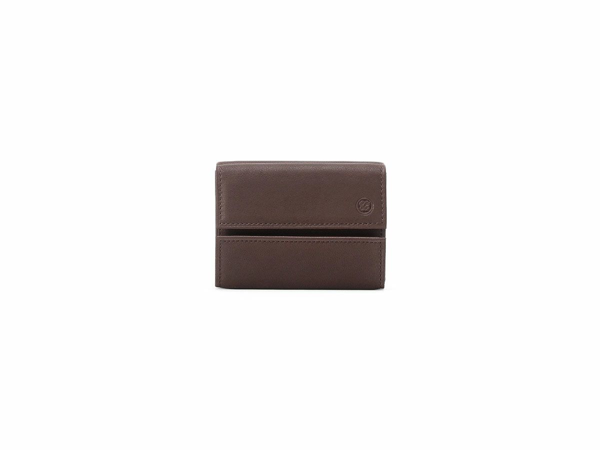 シープ　三つ折り札入れ　チョコ