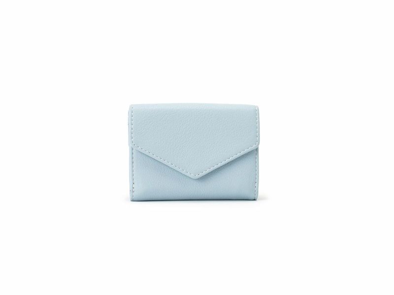 ラフィネ　三つ折りミニ財布｜ペールブルー