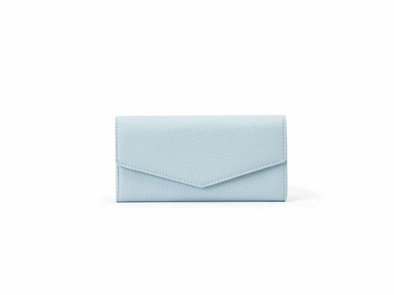 ラフィネ　コンパクトギャルソン長財布｜ペールブルー