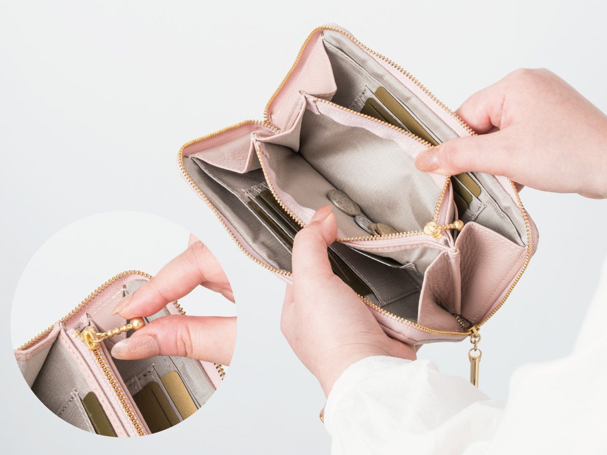 ラフィネ　コンパクトラウンドファスナー長財布｜