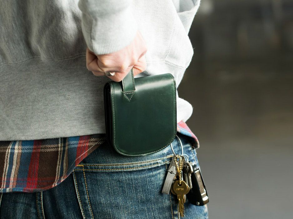 クロムエクセル　ヒップポケット革財布(小銭入れ付き)