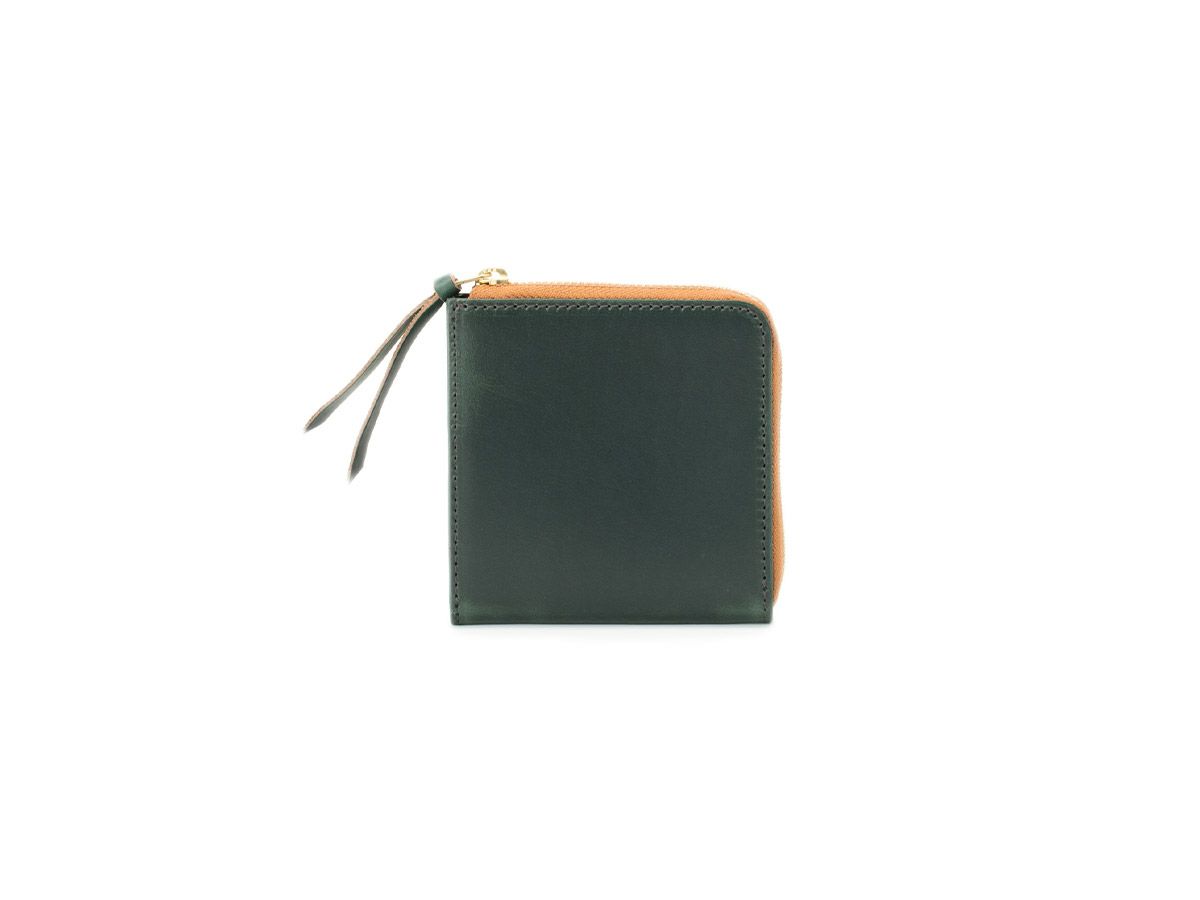 クロムエクセル　ミニL字ファスナー財布｜ピーコックグリーン