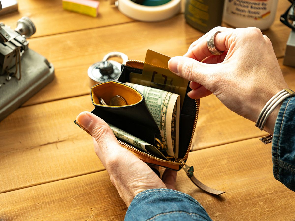 クロムエクセル　ミニL字ファスナー財布