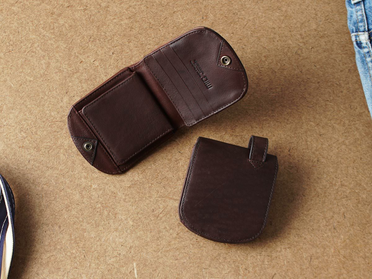 ペコスロウ ヒップポケット革財布(小銭入れ付き）　カフェブラウン