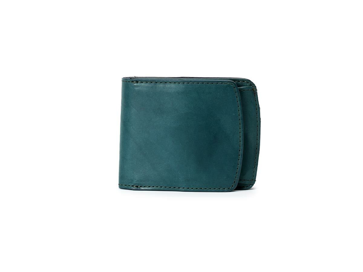 ペコスロウ ヒップポケット外ボックス小銭二つ折り財布｜ジーンズブルー