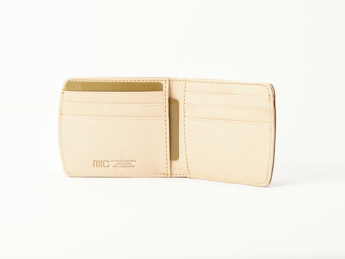 ナチュラルヌメ　外ボックス小銭入れヒップポケット革財布