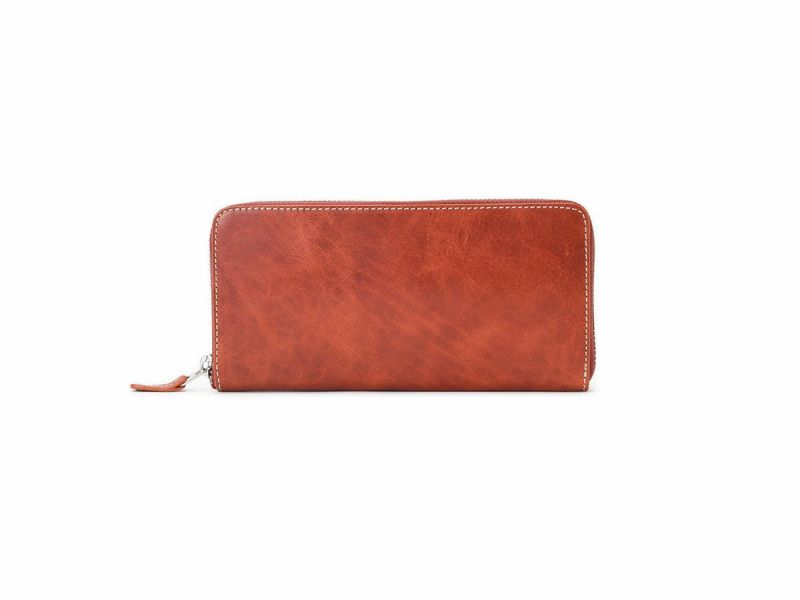 バグッダ　ラウンドファスナー長財布｜レッド
