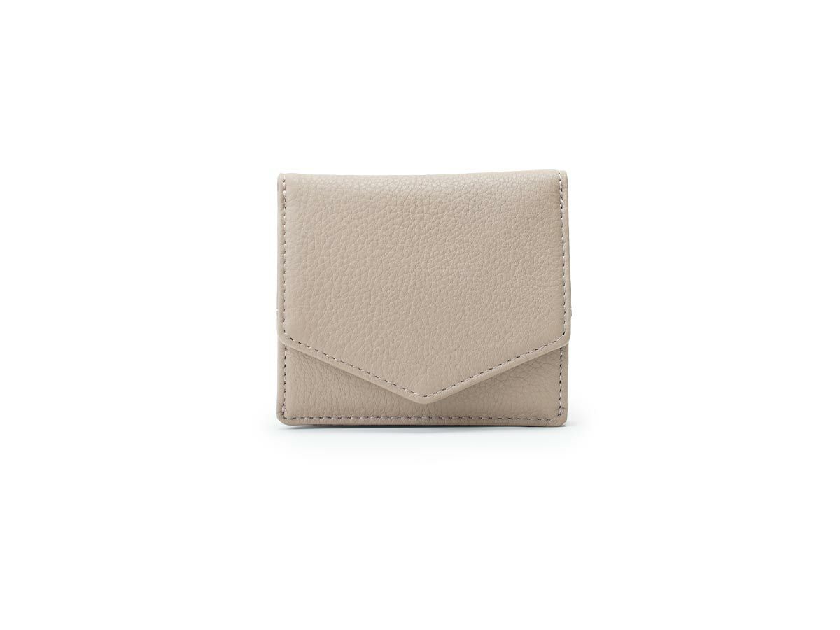 ラフィネ ボックス小銭入れ二つ折り財布｜オークベージュ