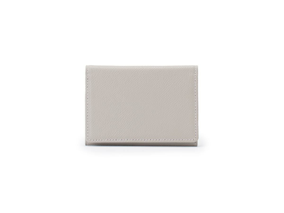 エンボス 風琴マチ名刺入れ｜グレージュ