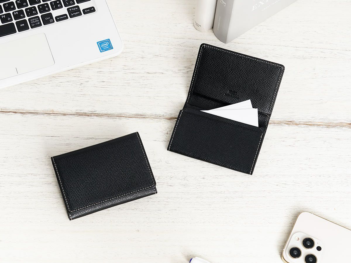 エンボス　風琴マチ名刺入れ