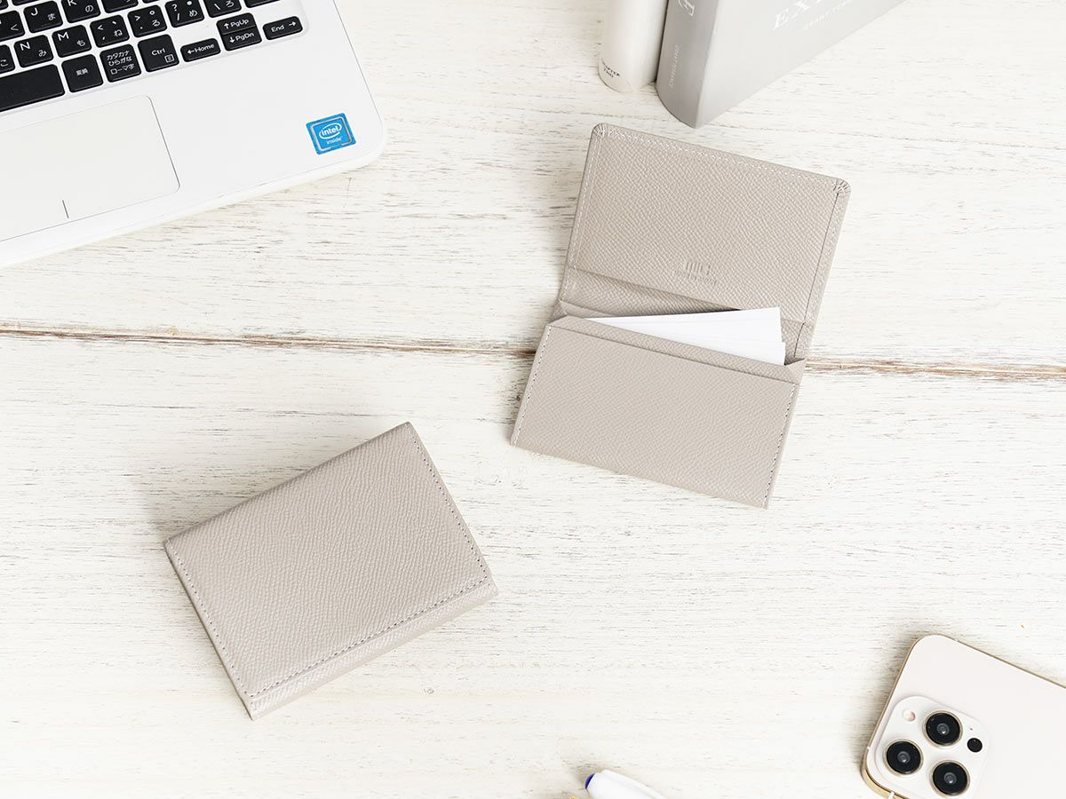 エンボス　風琴マチ名刺入れ