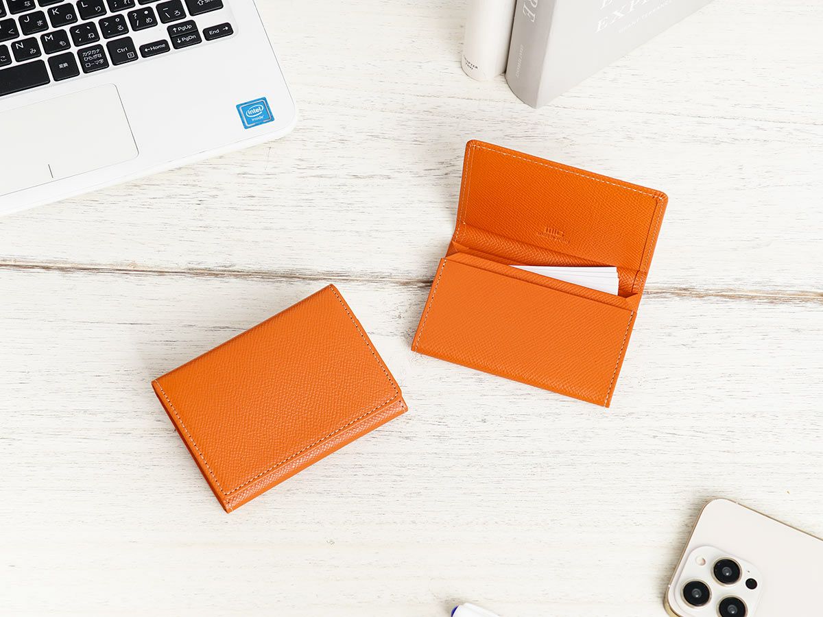 エンボス　風琴マチ名刺入れ