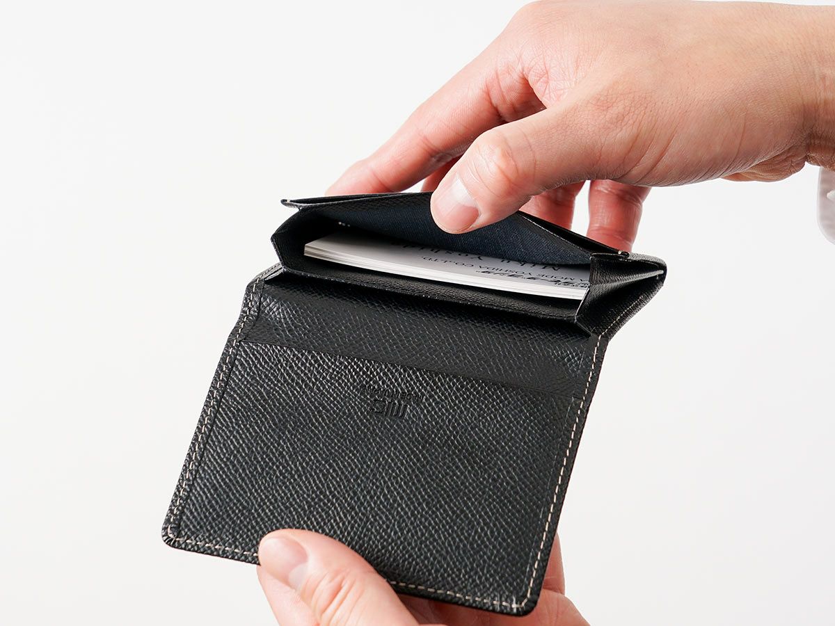 エンボス　風琴マチ名刺入れ