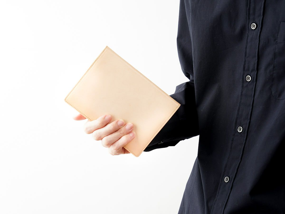 ナチュラルヌメ　ブックカバー（文庫本サイズ）